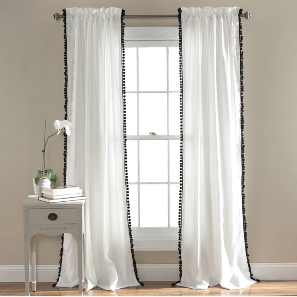 White and Black Curtains